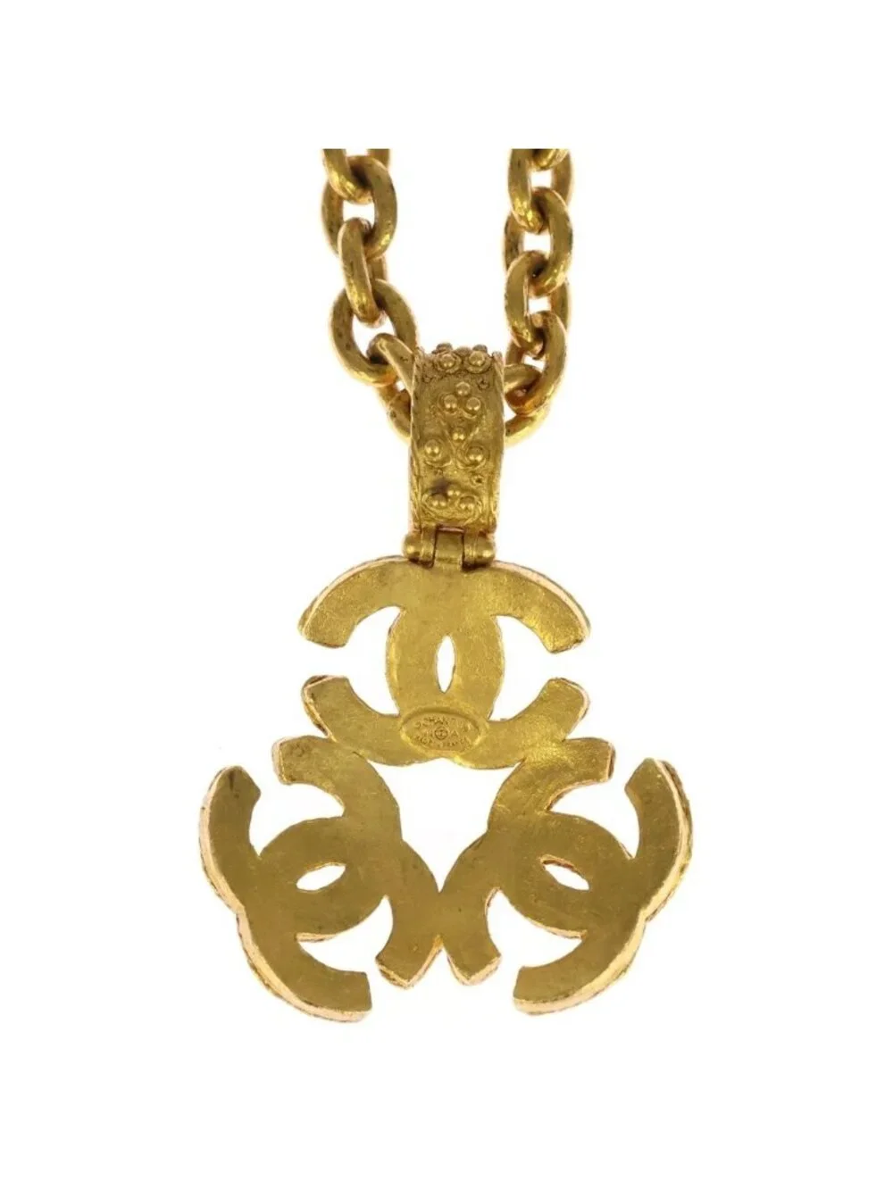 Chanel Triple Coco Pendant Chain Gold